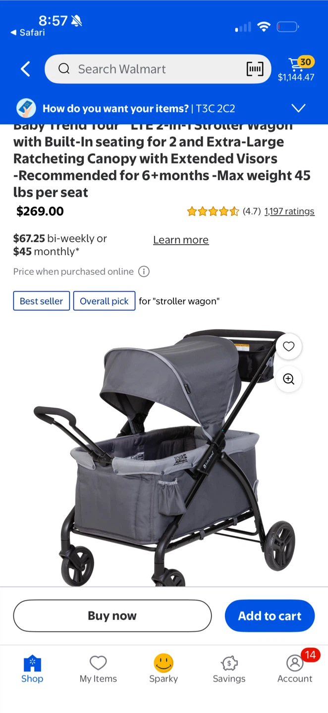 Baby Trend Tour LTE 2-in-1 Stroller Wagon - photo 3