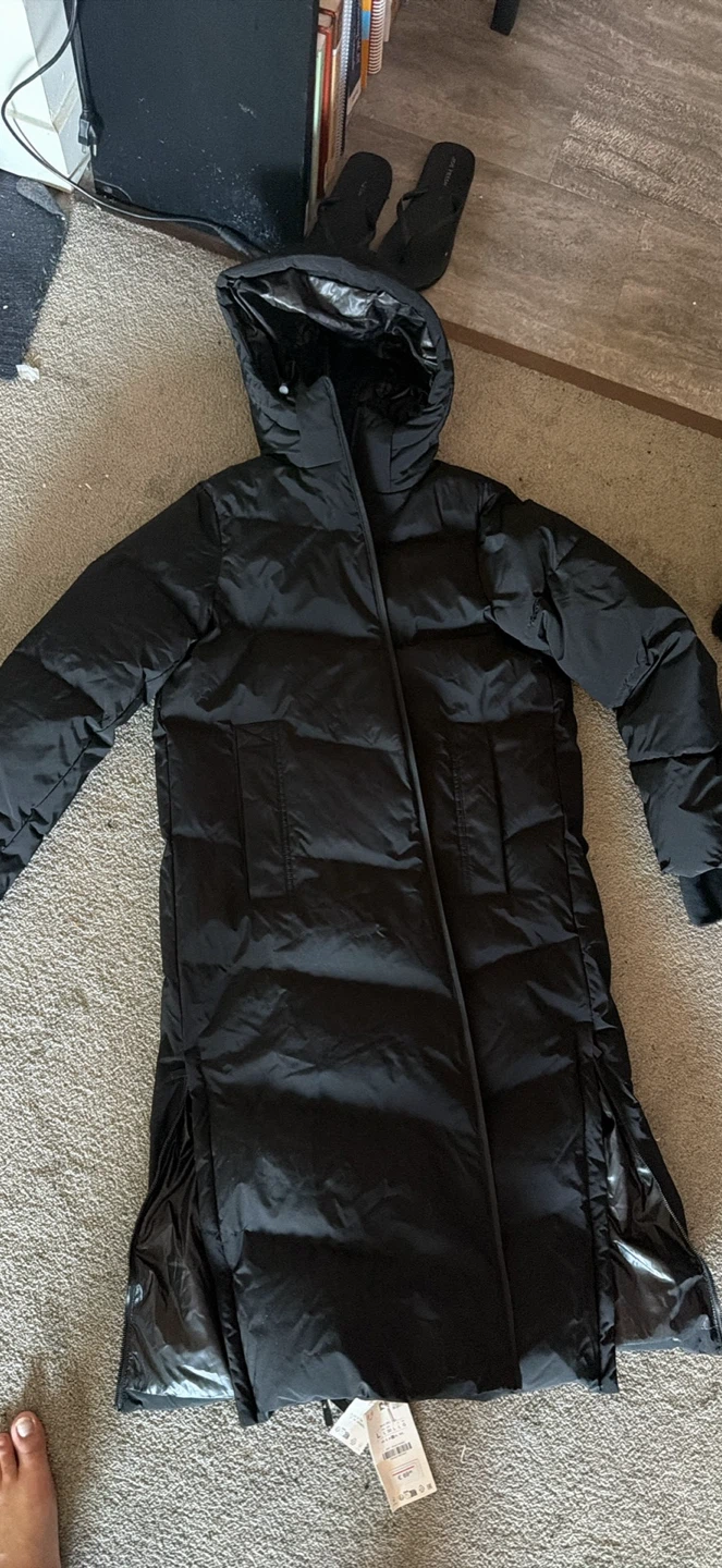 New Zara Women’s Long Black Puffer Coat (-30) - photo 3
