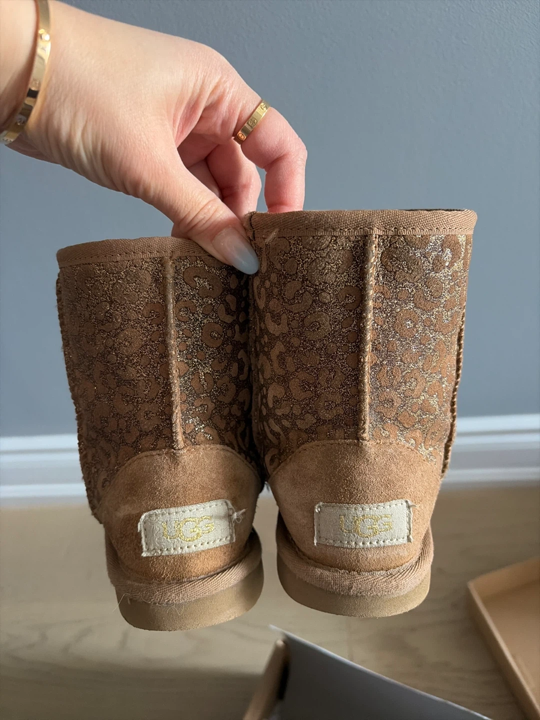 UGG Leopard Print Glitter Boots