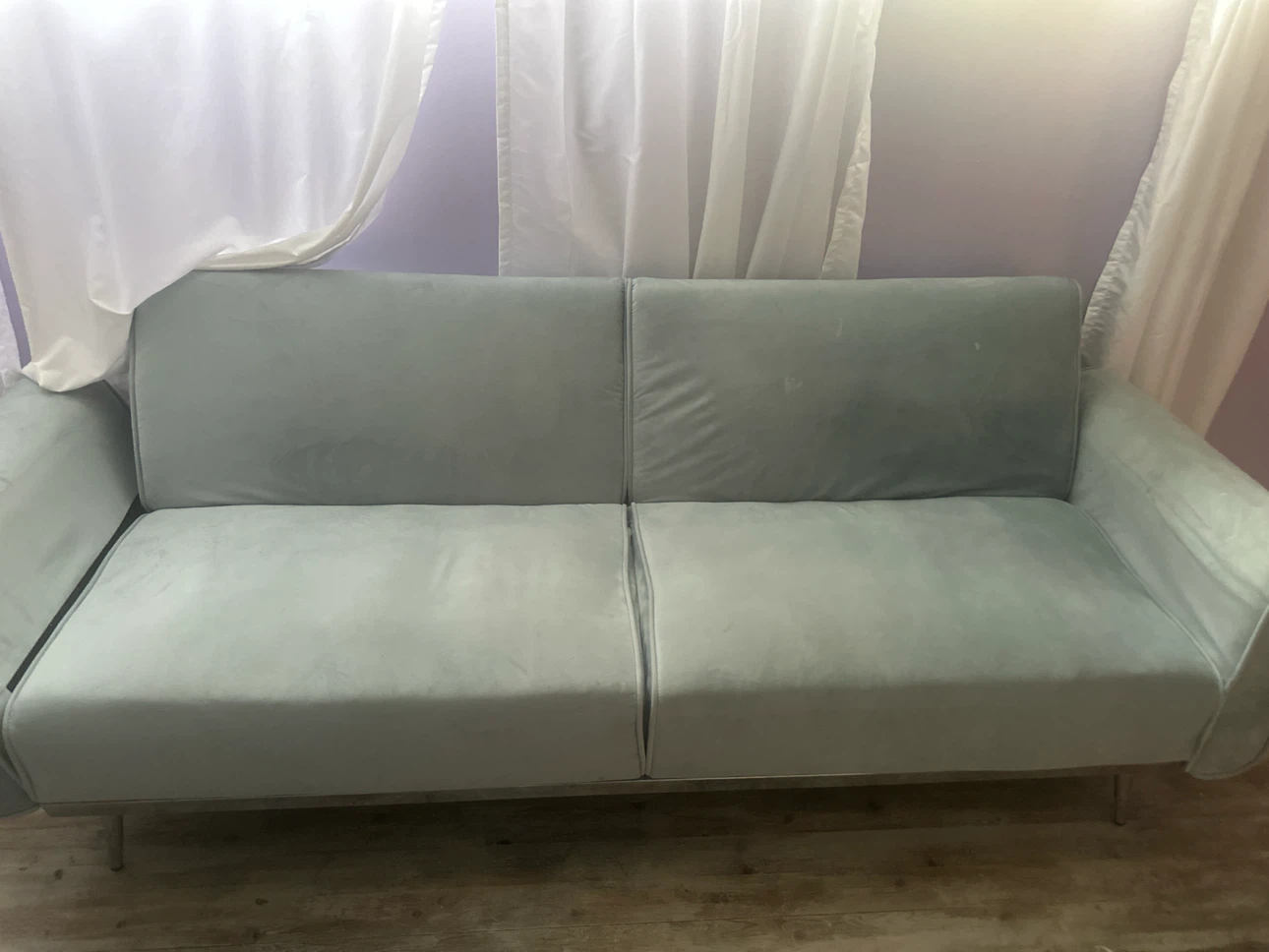 Light blue sofa bed