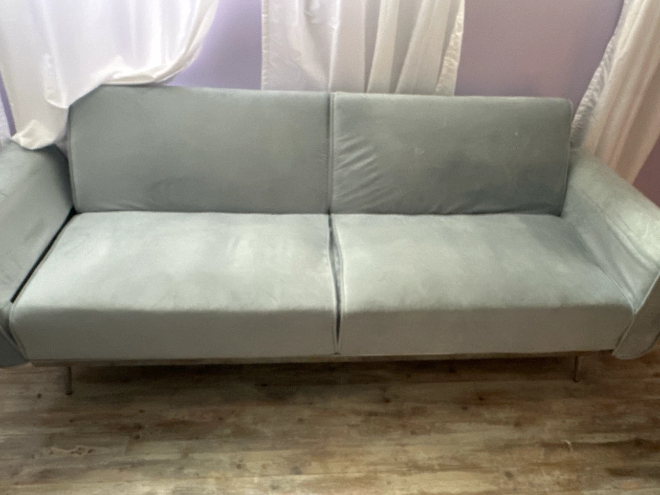 Light blue sofa bed - photo 2