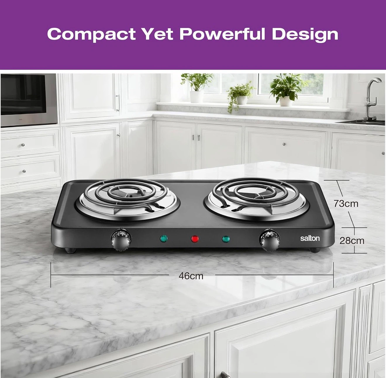Salton Double Burner Portable Stove