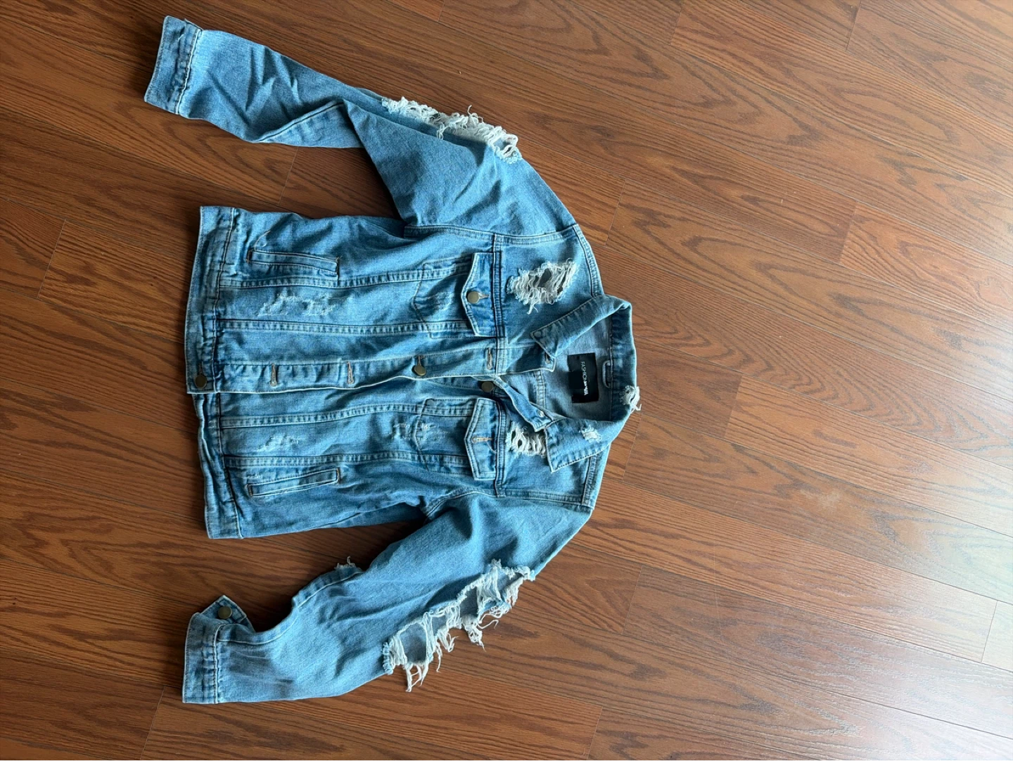 Fashion Nova Distressed Denim Jacket