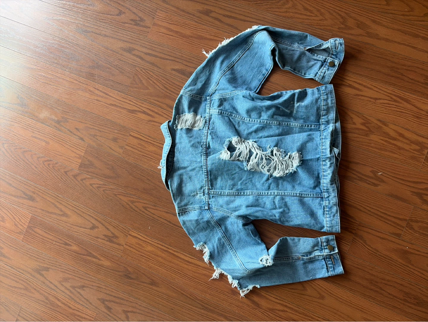 Fashion Nova Distressed Denim Jacket - photo 2