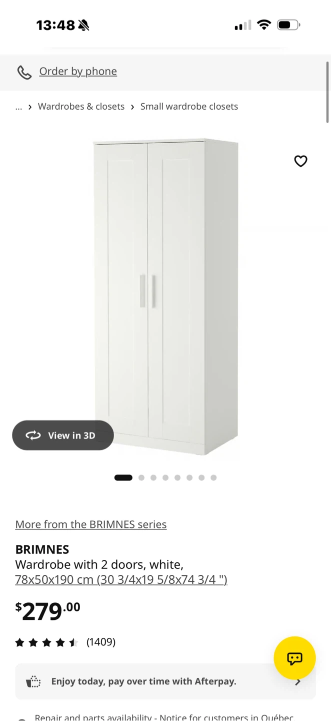 IKEA Brimnes Wardrobe with 2 Doors - photo 2