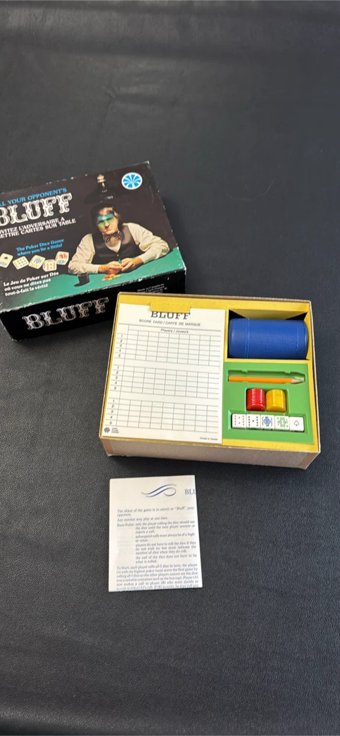 Vintage Bluff Poker Dice Game - photo 2