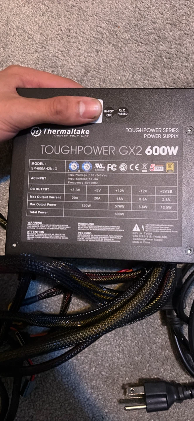 Thermaltake Toughpower GX2 600W Power Supply - photo 2