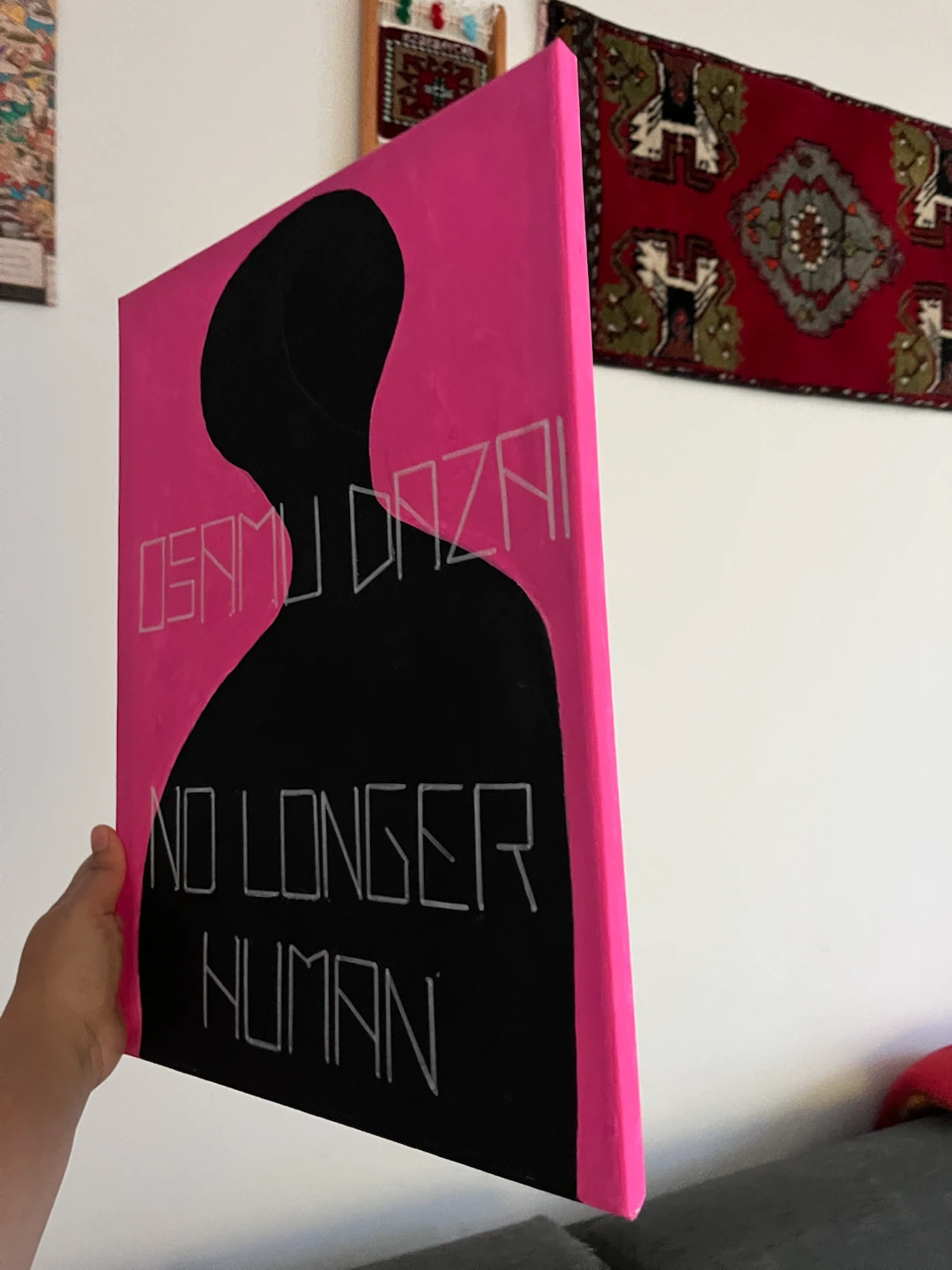 Osamu Dazai No Longer Human Hand-Painted Canvas - photo 2