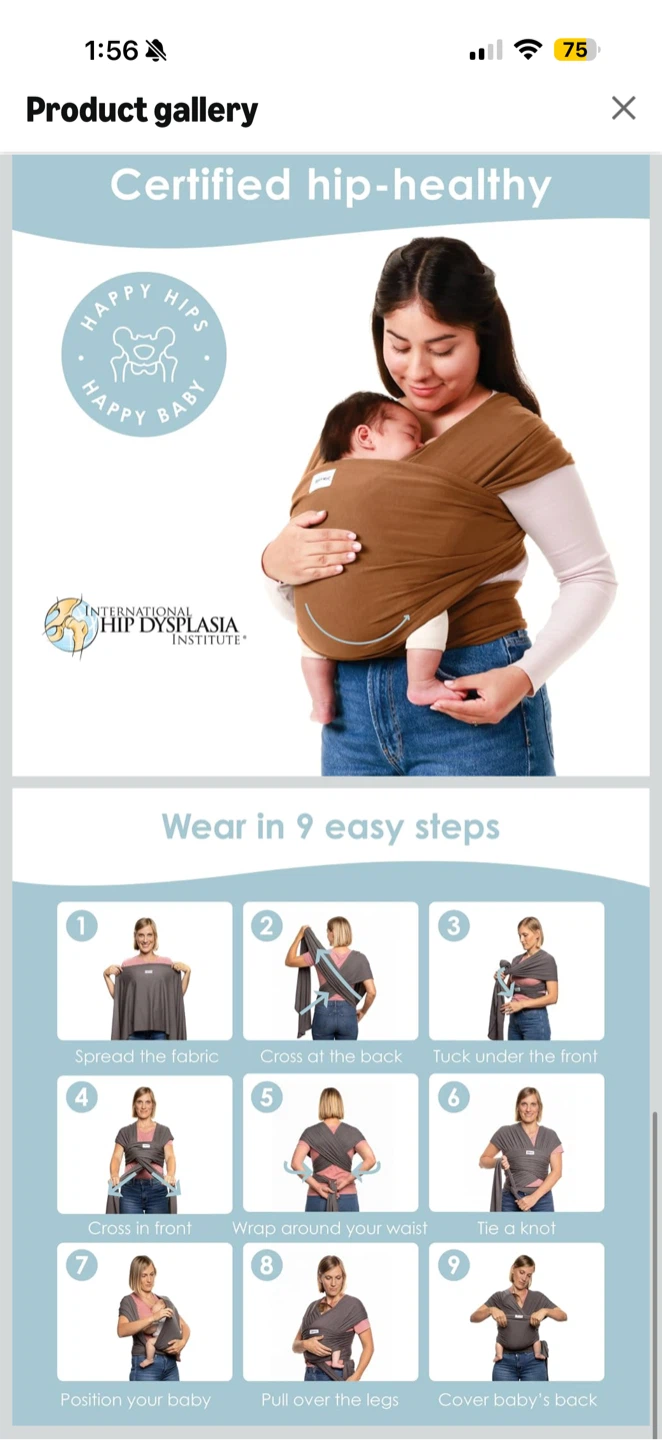 Baby Wrap Carrier Tan - photo 2