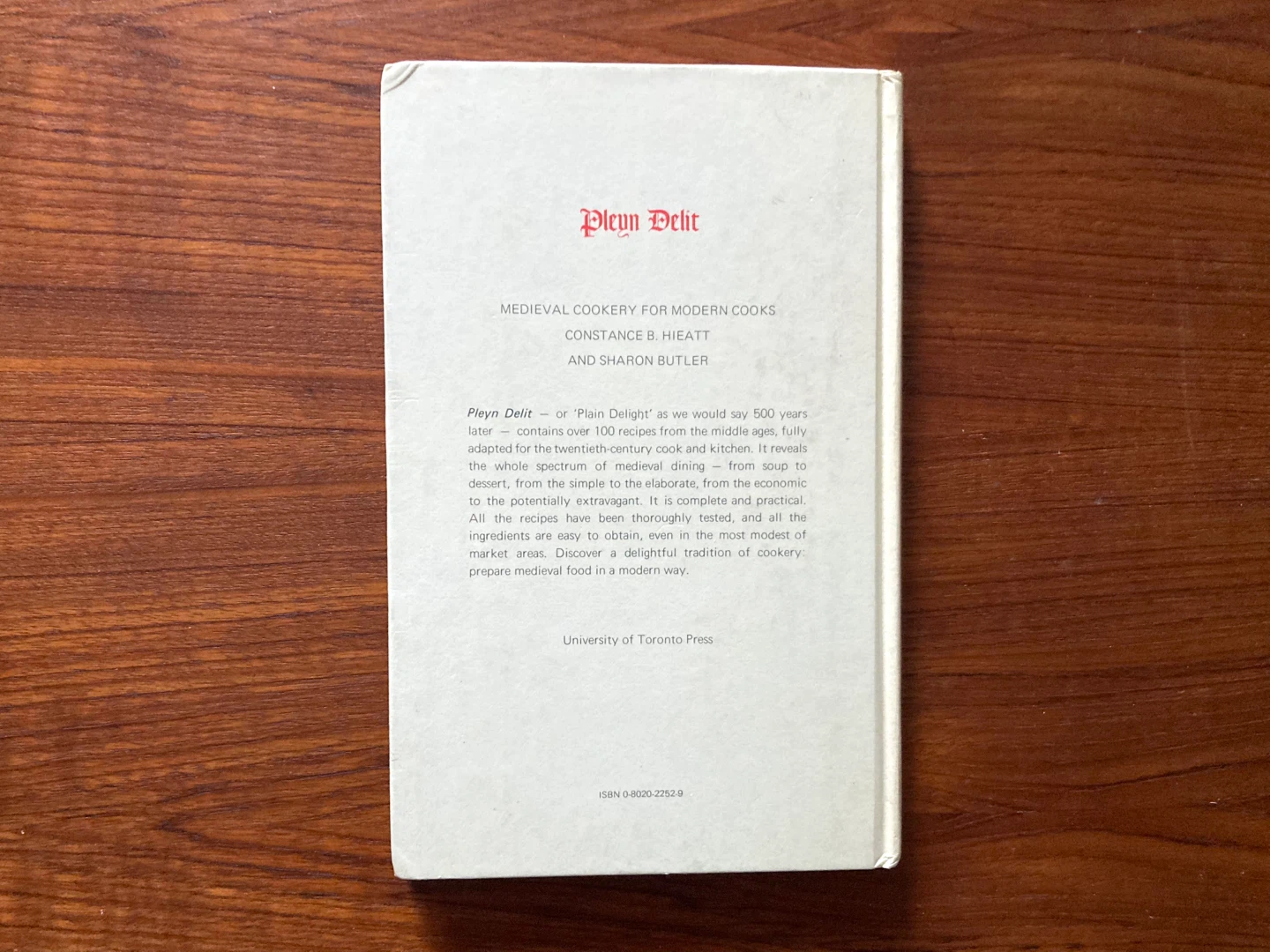 1976 First Edition "Pleyn Delit: Medieval Cookery" Hardcover - photo 5