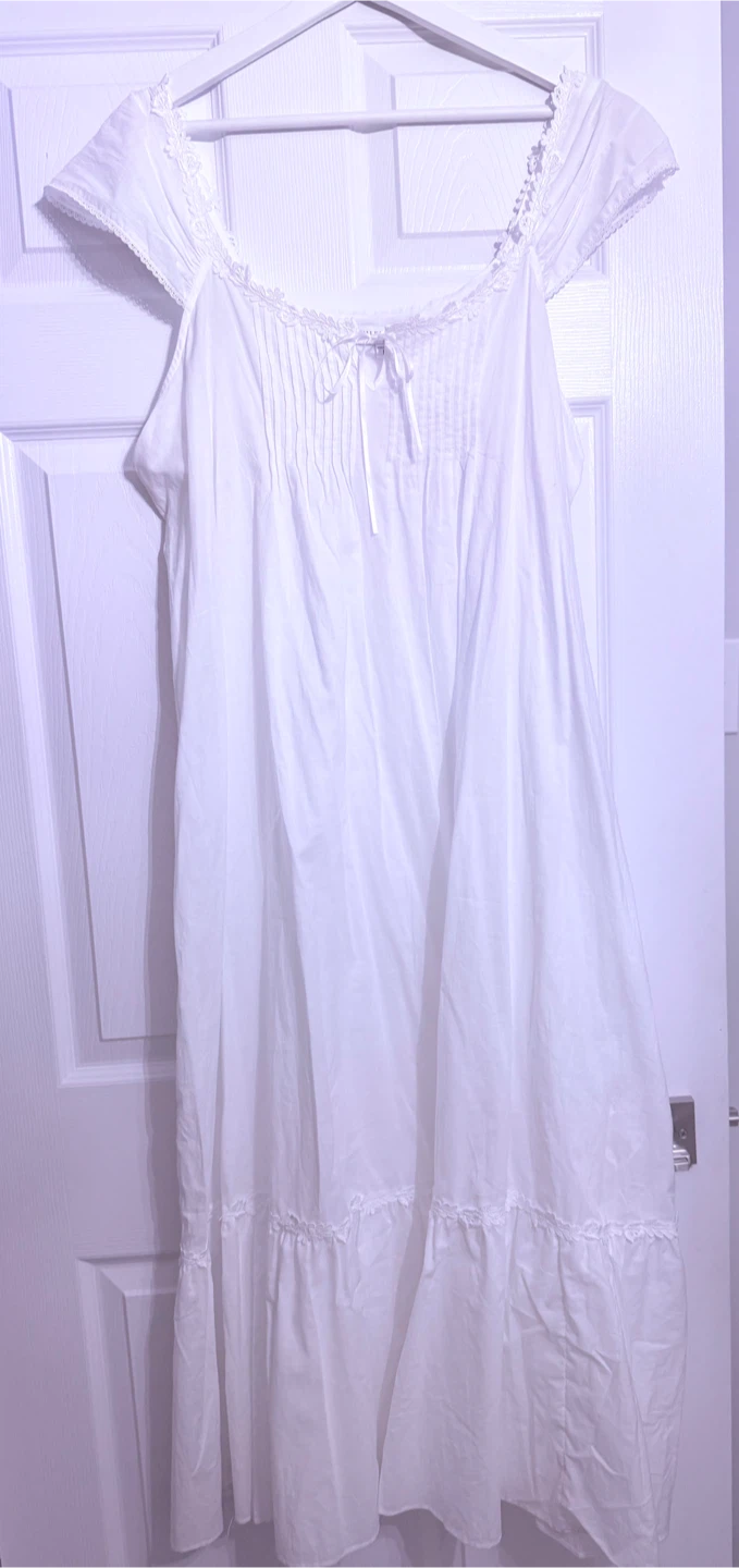 Eileen West White 💯 Cotton Nightgown - photo 5