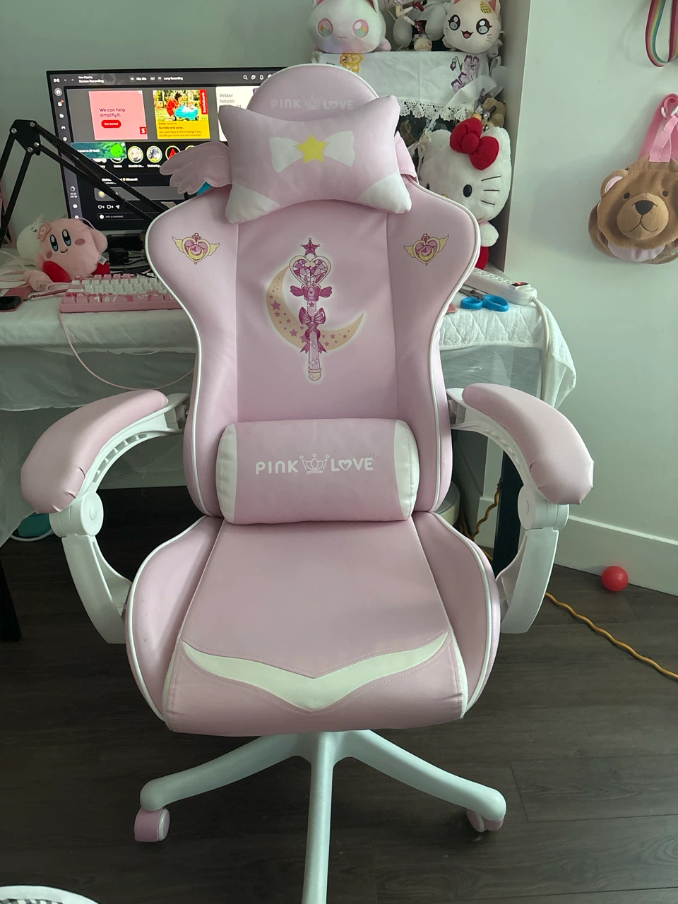 Pink Love Sailor Moon Inspired Gaming Chair