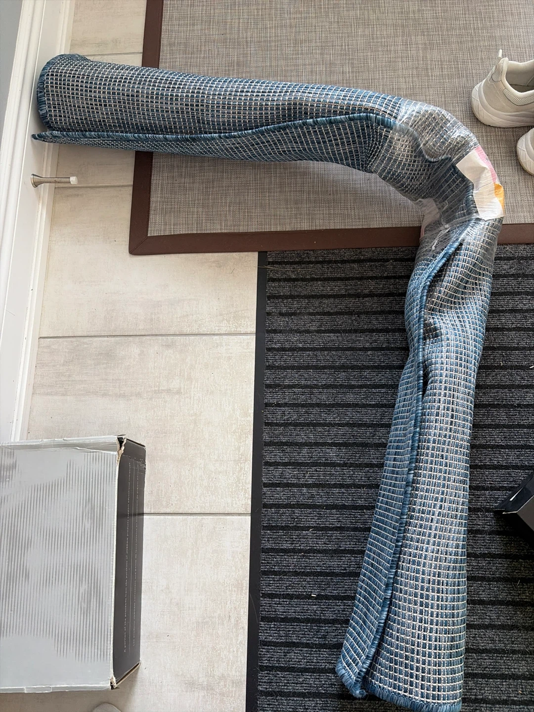 BRAND NEW Blue Woven Area Rug