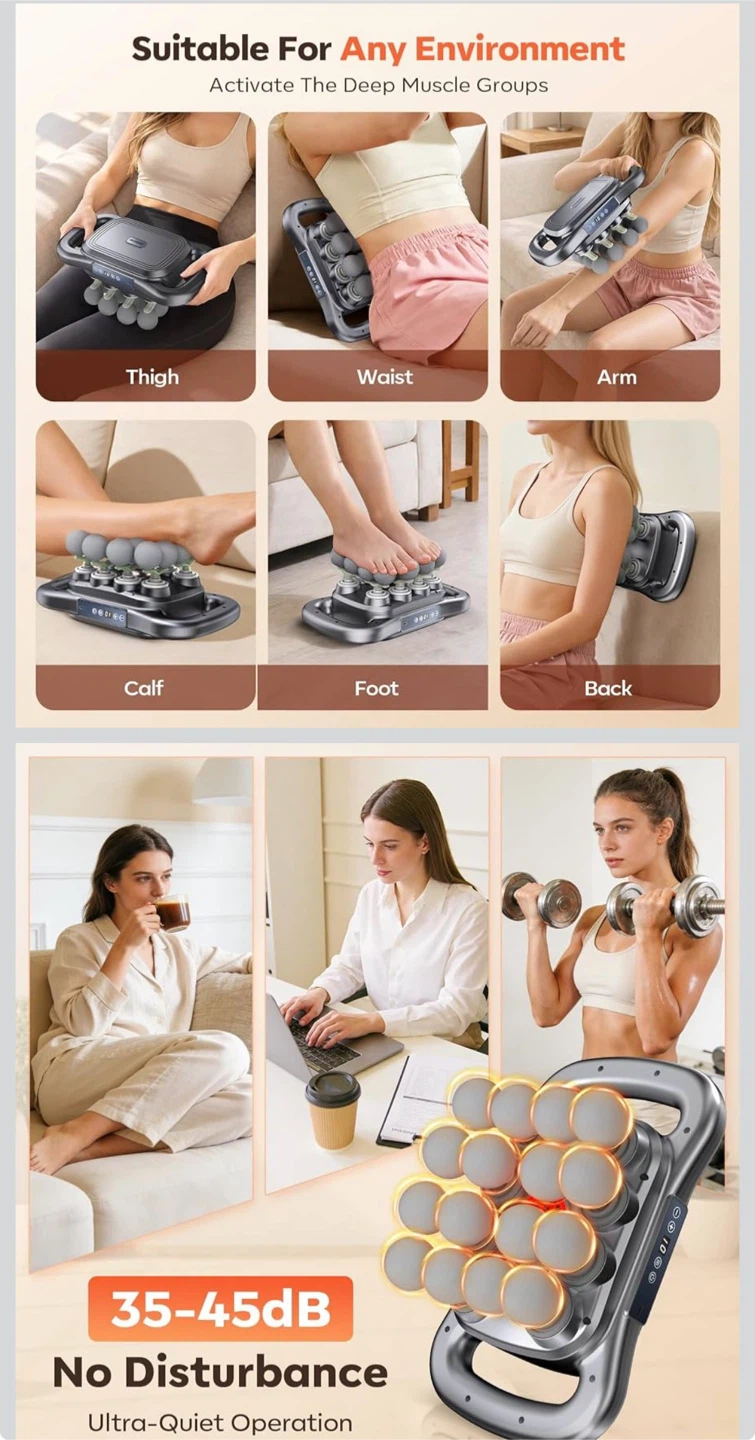 VCZC Multi-head Fascia Gun Deep Tissue Massager - photo 4