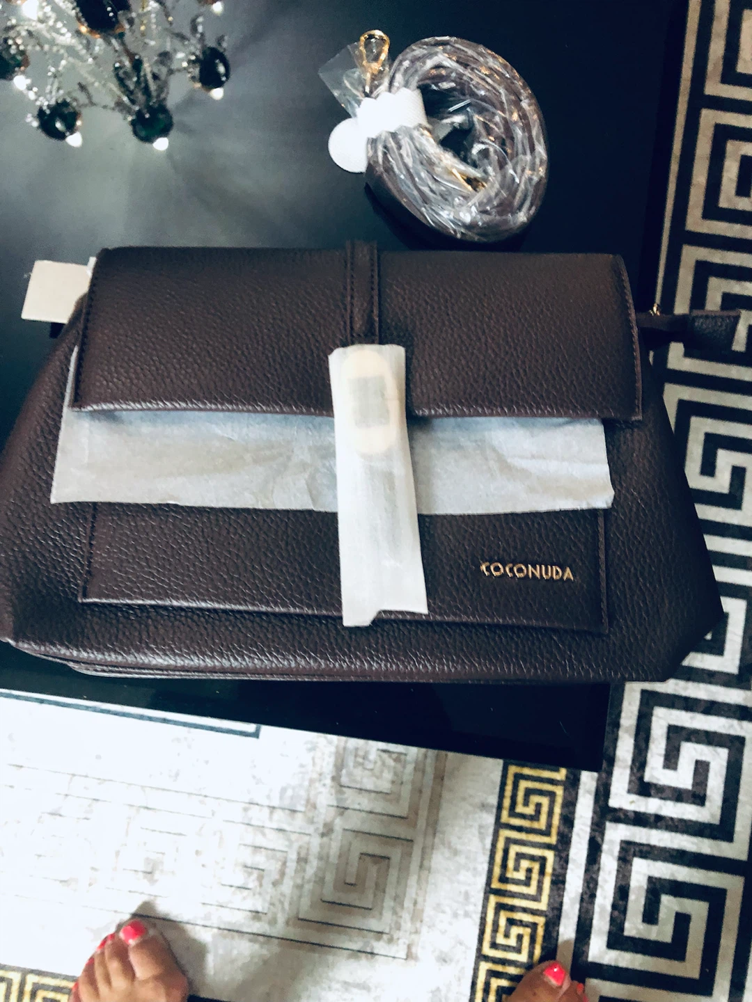 Coconuda Brown Handbag from Italy with Receipt