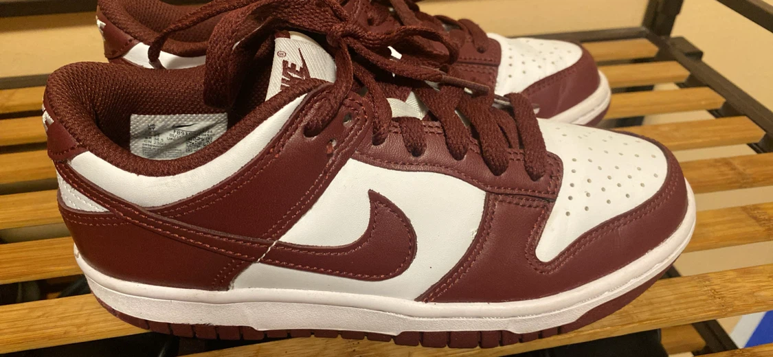 Nike Dunk Low Maroon and White