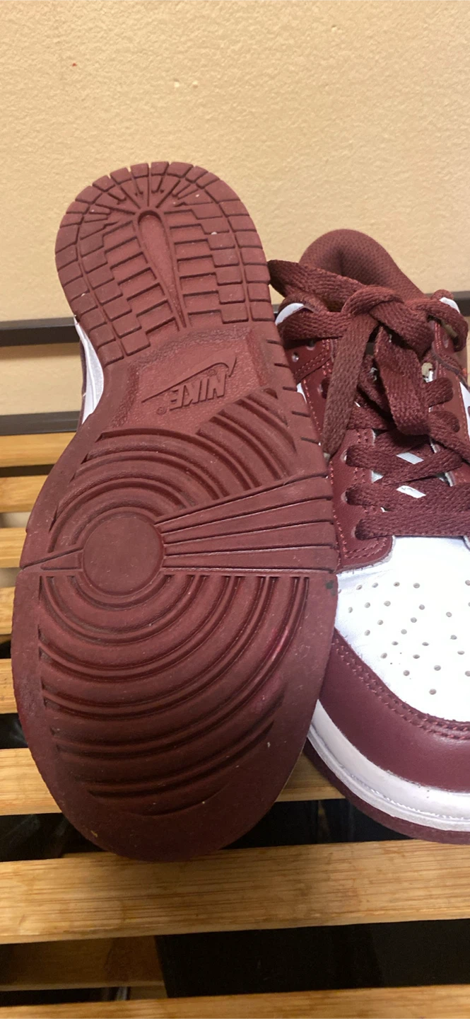 Nike Dunk Low Maroon and White - photo 3