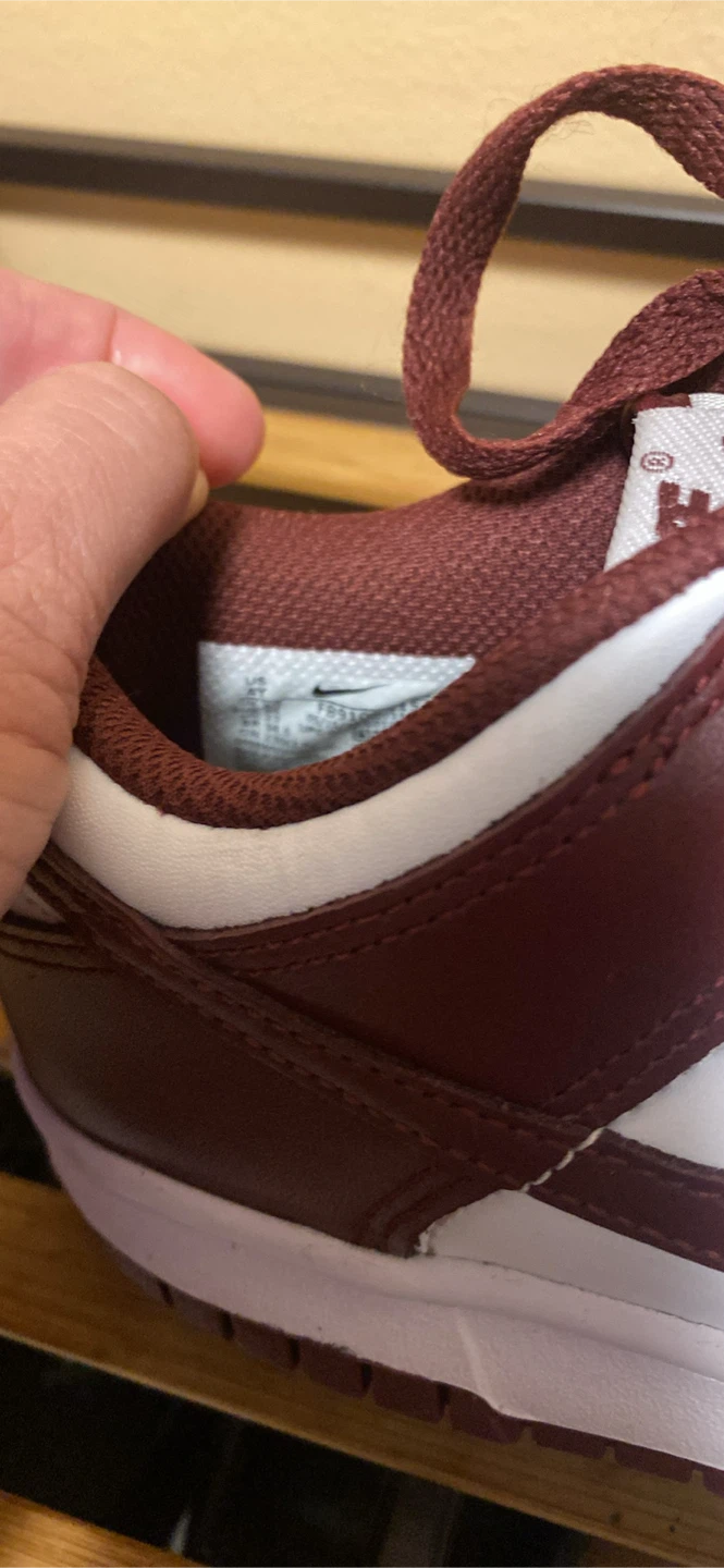 Nike Dunk Low Maroon and White - photo 4