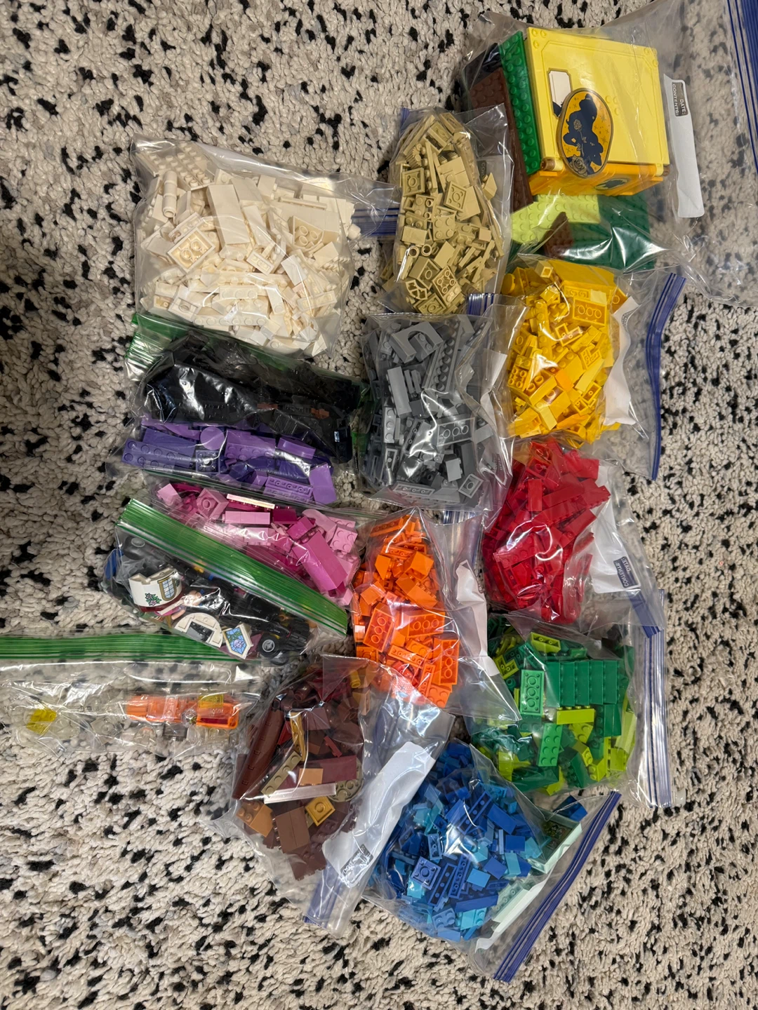 Assorted LEGO Building Blocks in Bags
