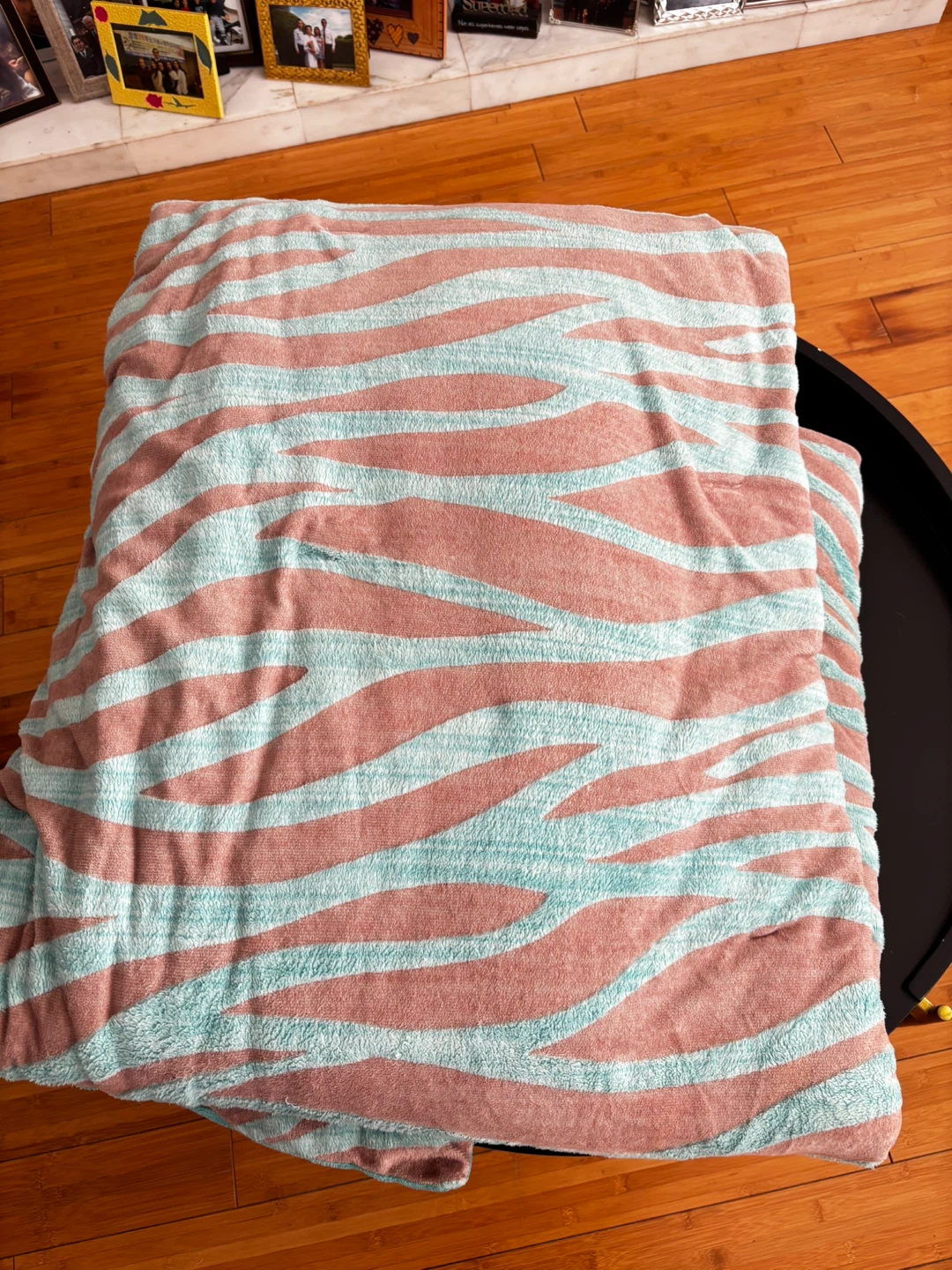 Soft Zebra Print Fleece Blanket