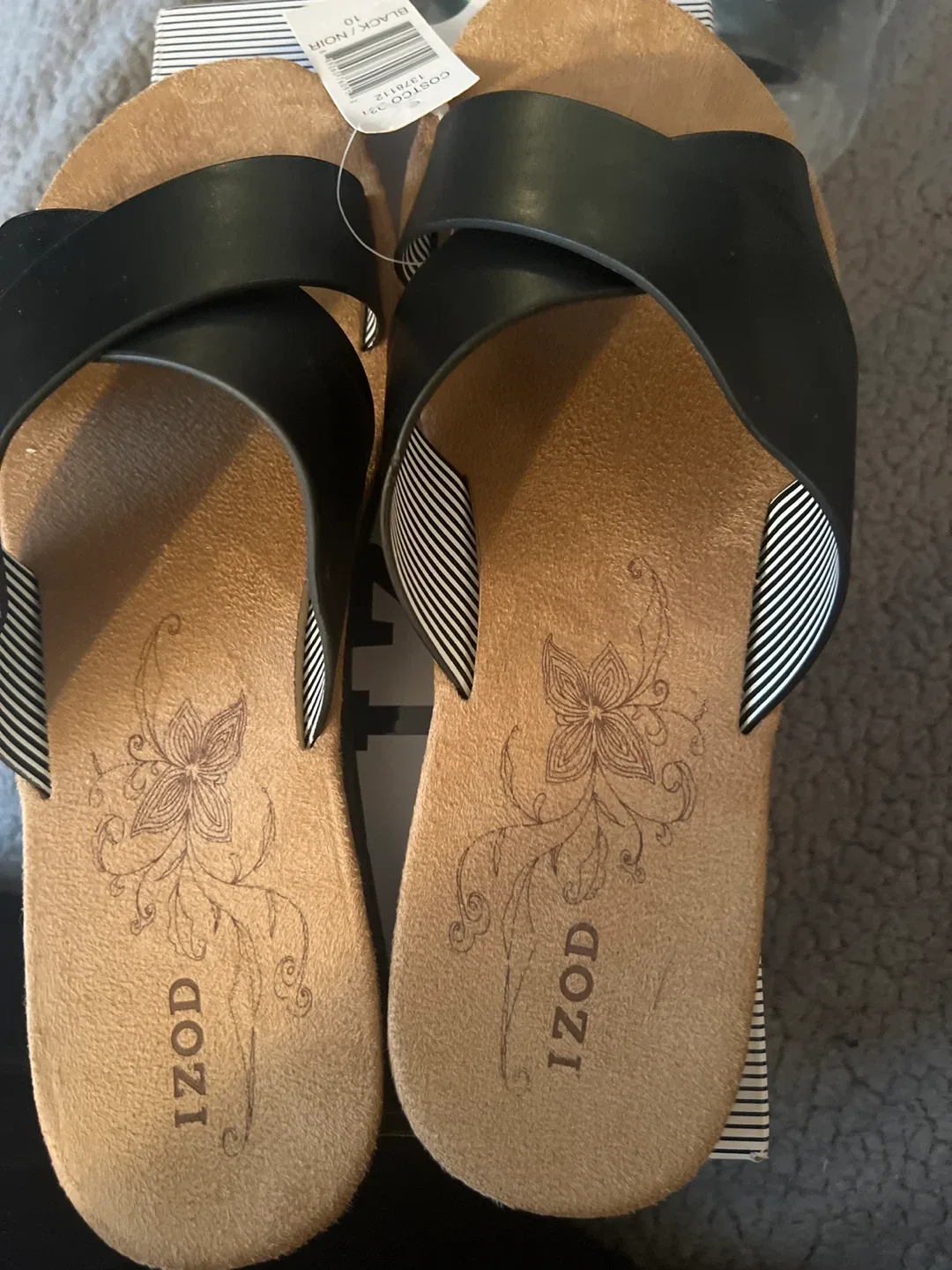 IZOD Alyssa Women's Sandals - Black, Size 10 - photo 2