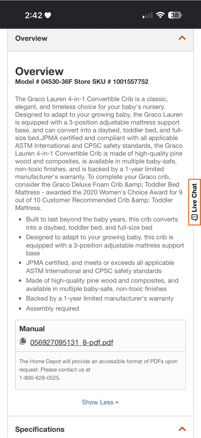 $15 or FREE: 4-in-1 convertible full bed/baby crib - photo 2