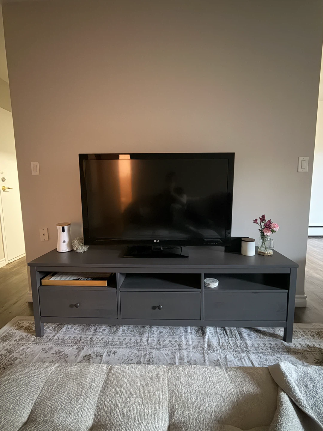 Dark Grey TV Media Console Unit - photo 2