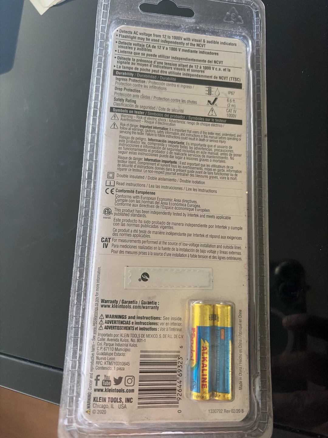 Klein Tools NCVT-3P Dual-Range Voltage Tester - photo 2