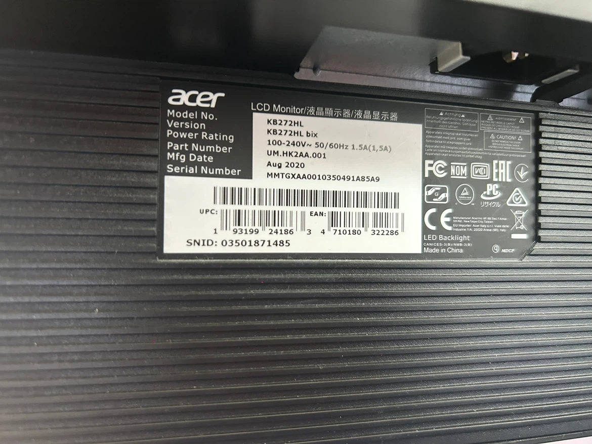 Acer KB272HL 27-inch LCD Monitor - photo 3