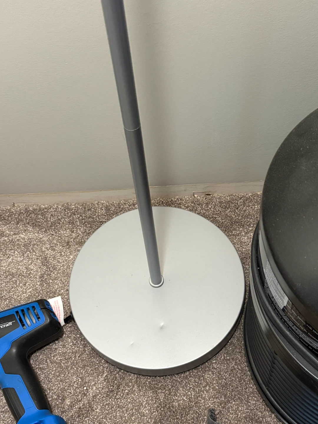 Silver Floor Lamp with Adjustable Reading Light - photo 2