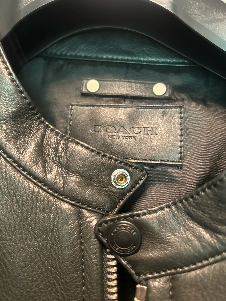 Coach Black Leather Jacket - photo 2