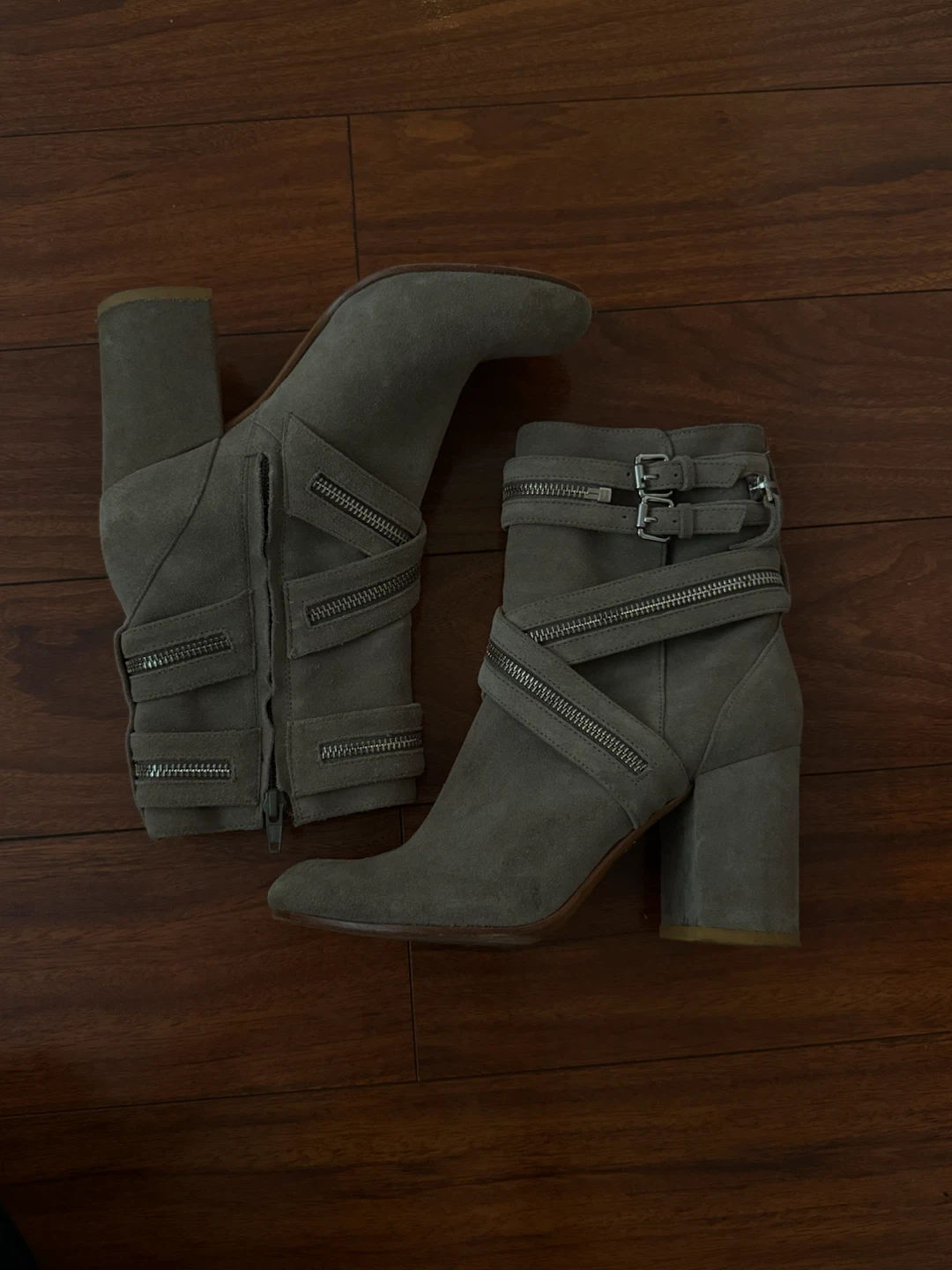 Vince Camuto Grey Suede Ankle Boots