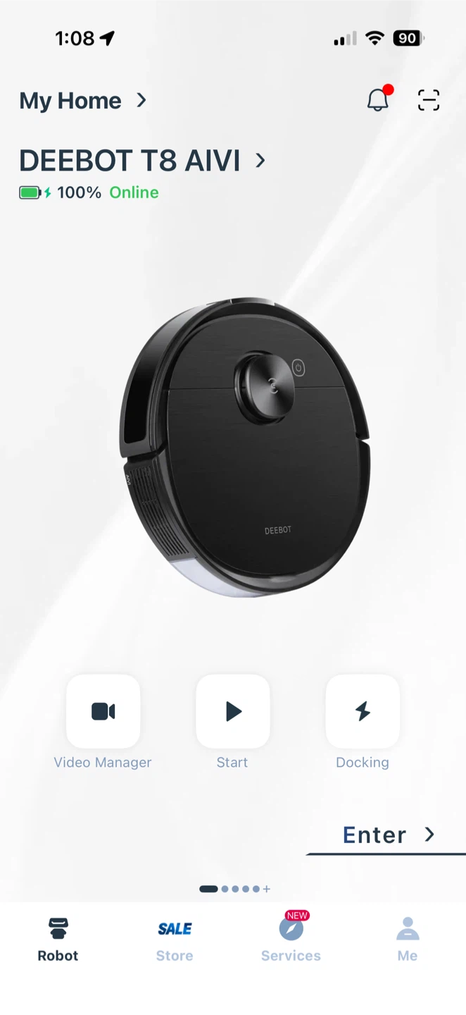ECOVACS DEEBOT T8 AIVI Robot Vacuum & Mop Built-in Camera
