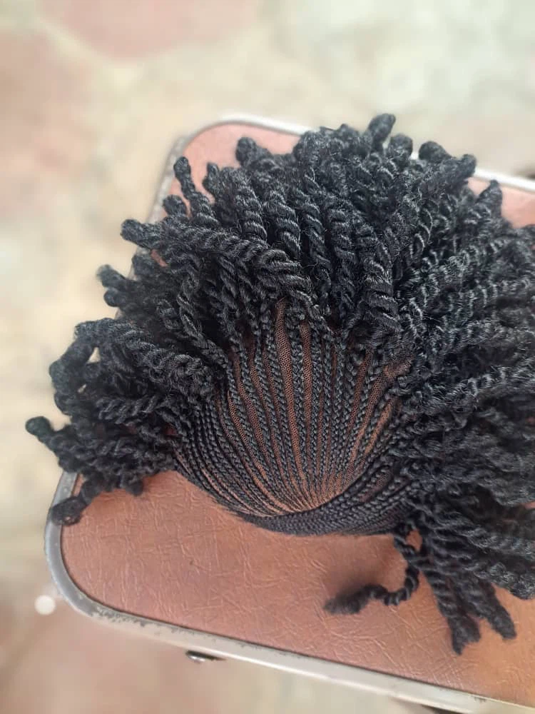 Black Crochet Braided Wig