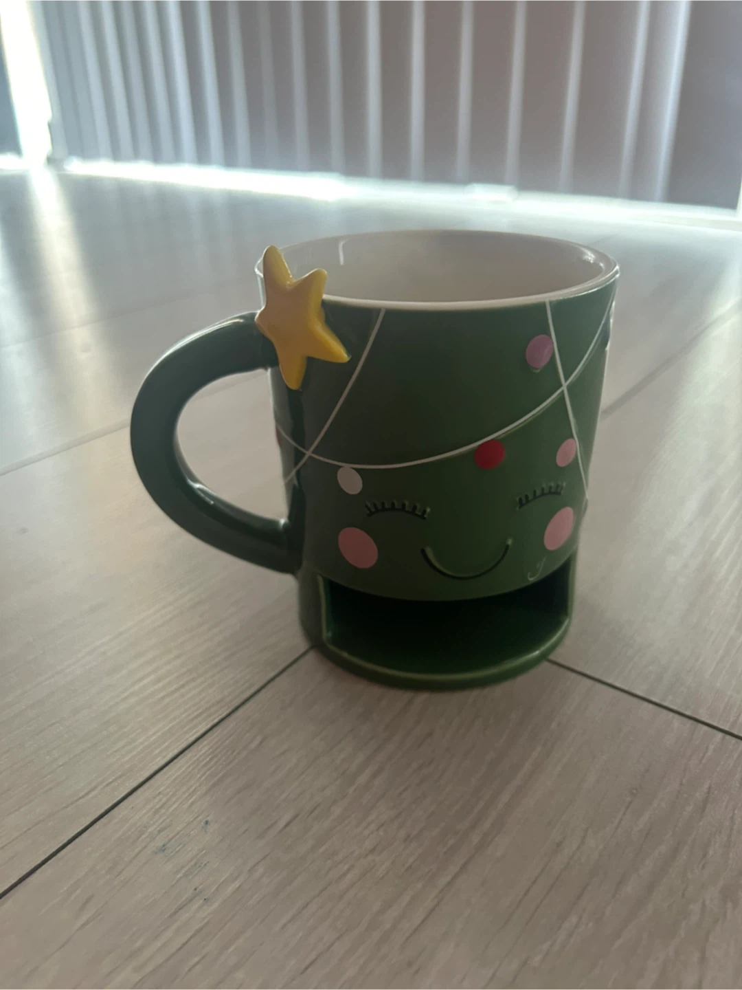 Christmas Tree Mug with Cookie Slot