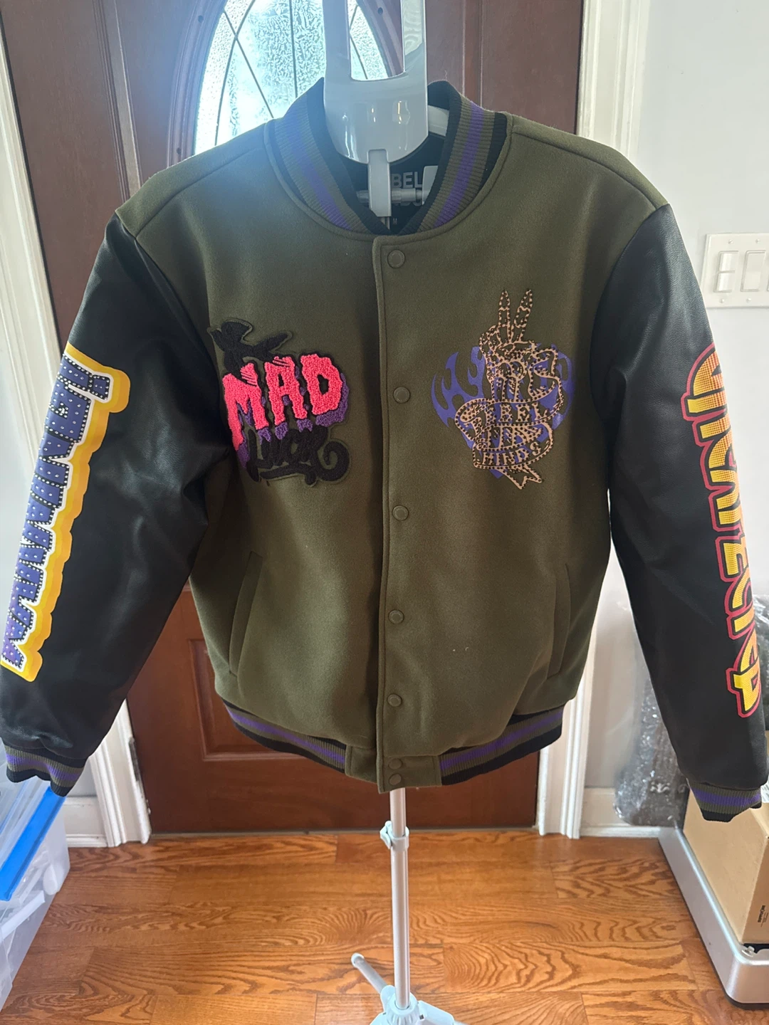 Rebel Minds Varsity Jacket Green Size M