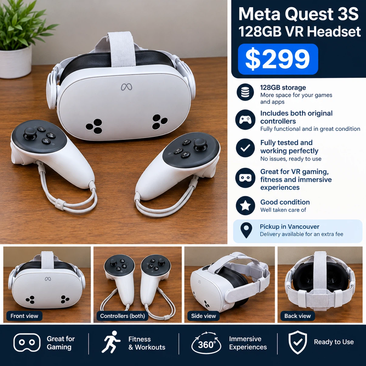 Meta Quest 3S 128GB VR Headset