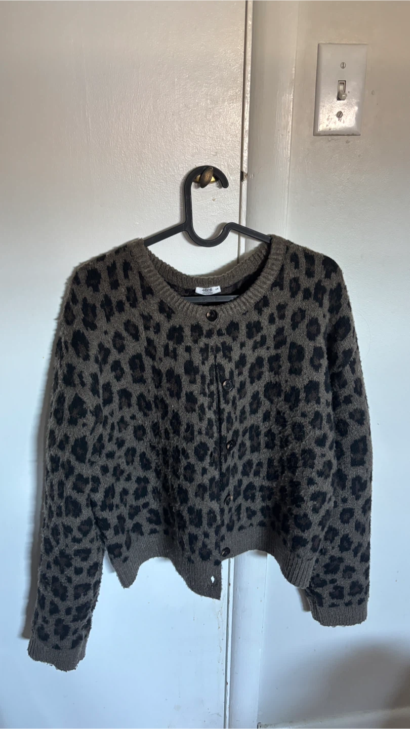 Ardene Leopard Print Cardigan