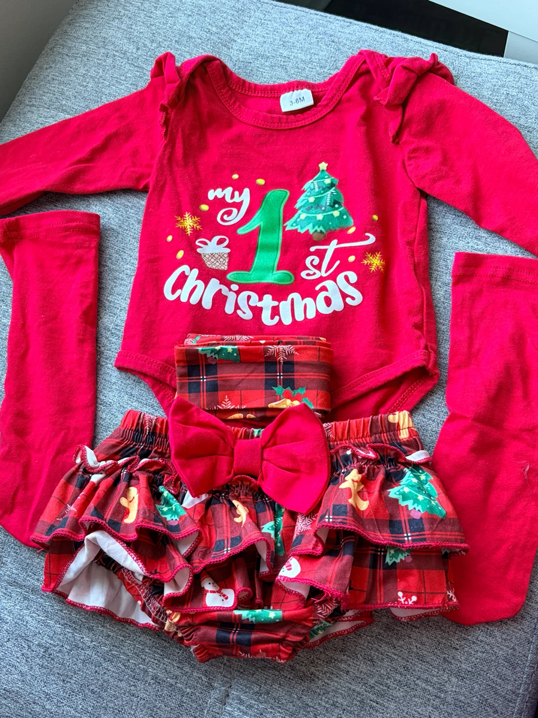 Baby My First Christmas Outfit 3-6M - photo 2