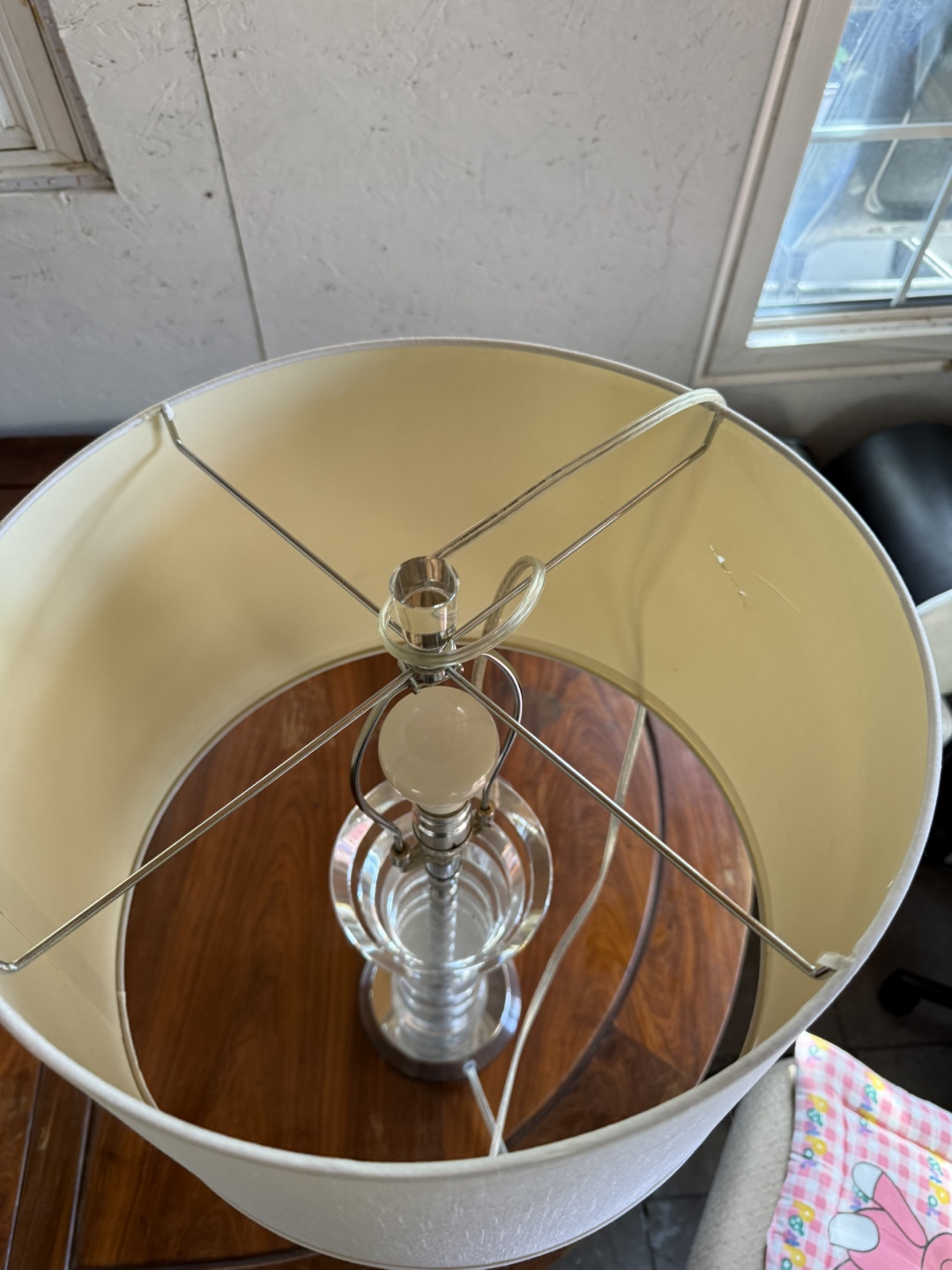 Clear Glass Column Table Lamp - photo 2