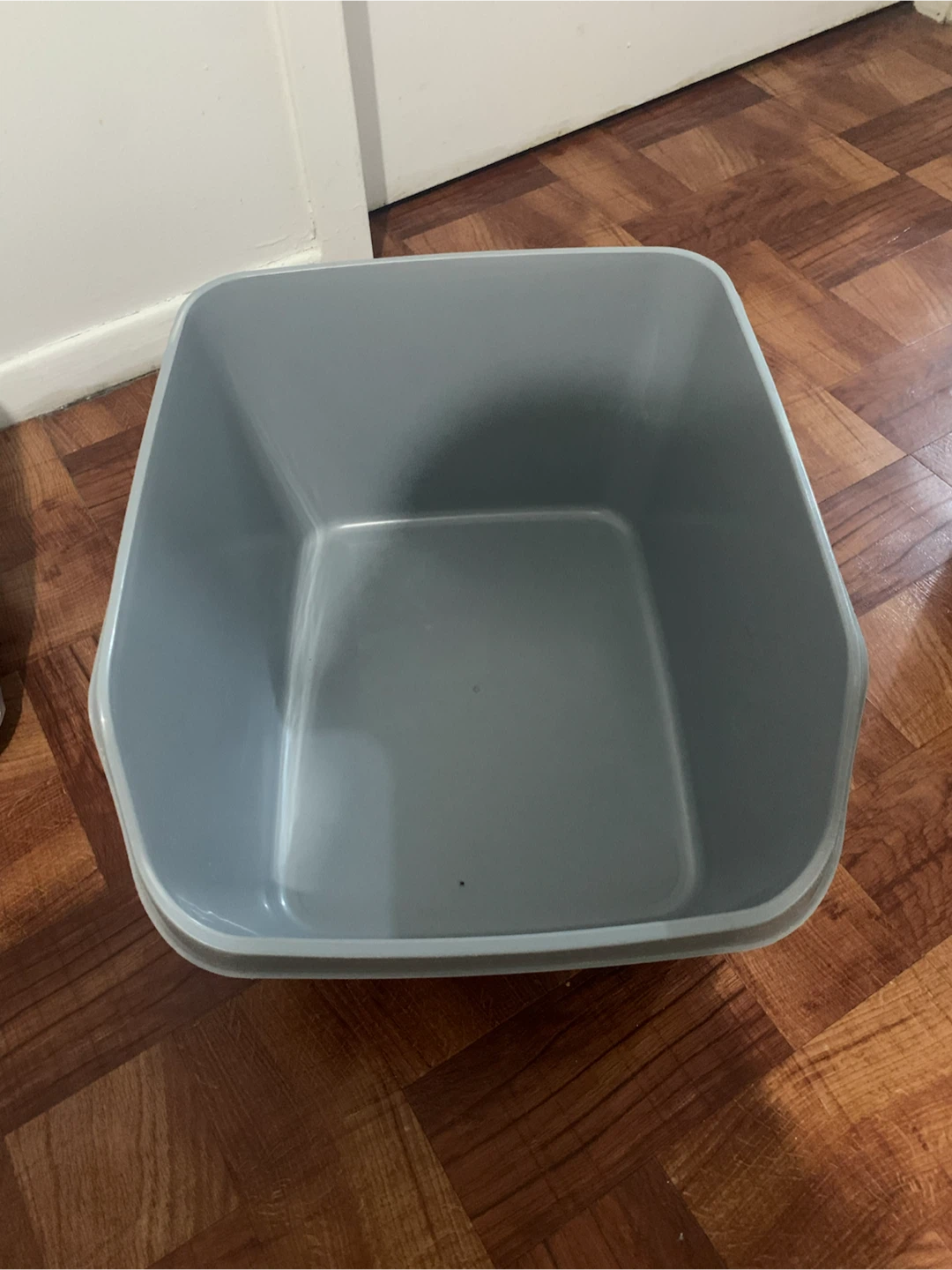 Open Top Cat Litter Box Gray