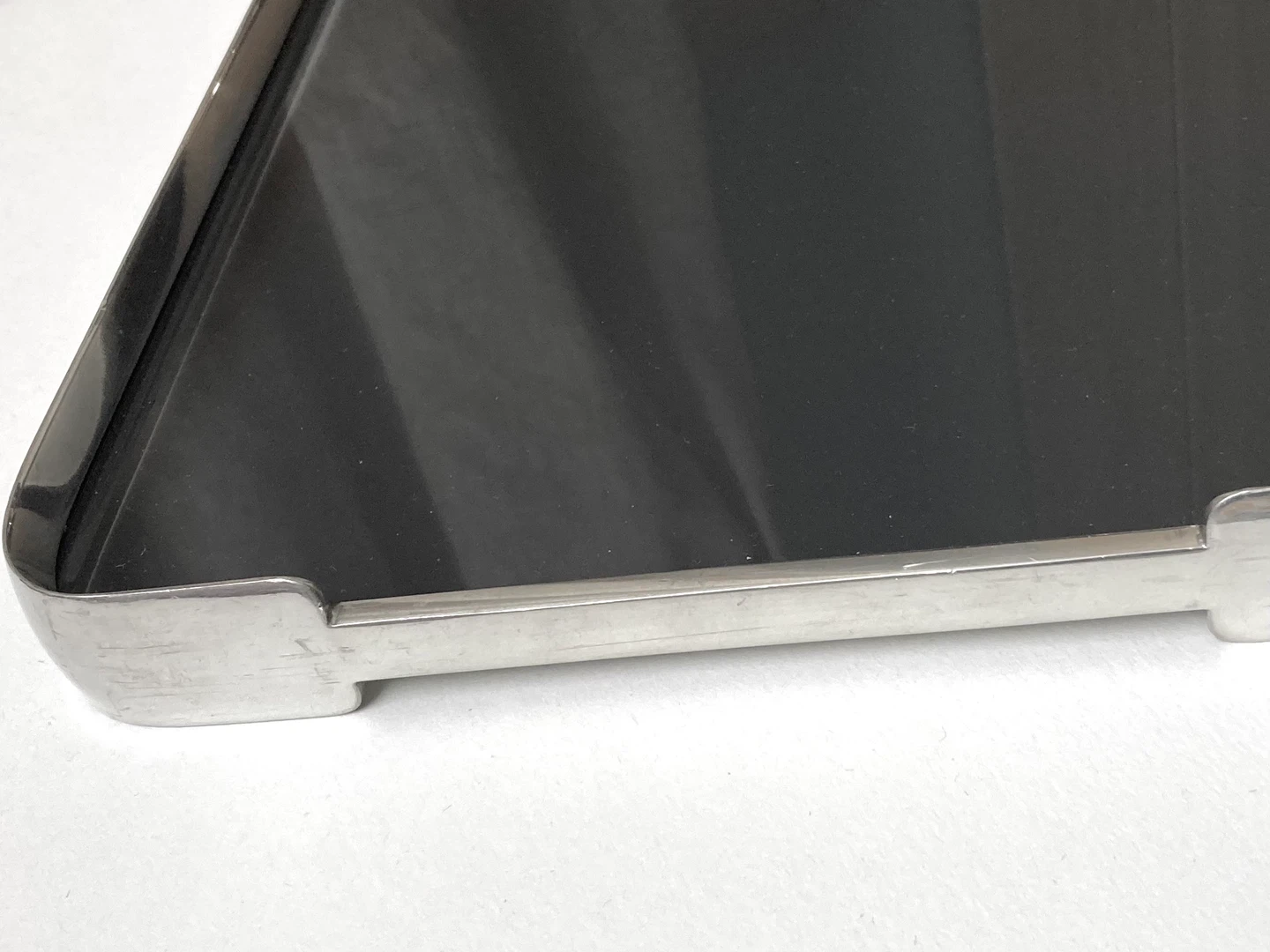 Vintage Gerald Benney for Selangor Pewter Smoked Glass Tray - photo 4