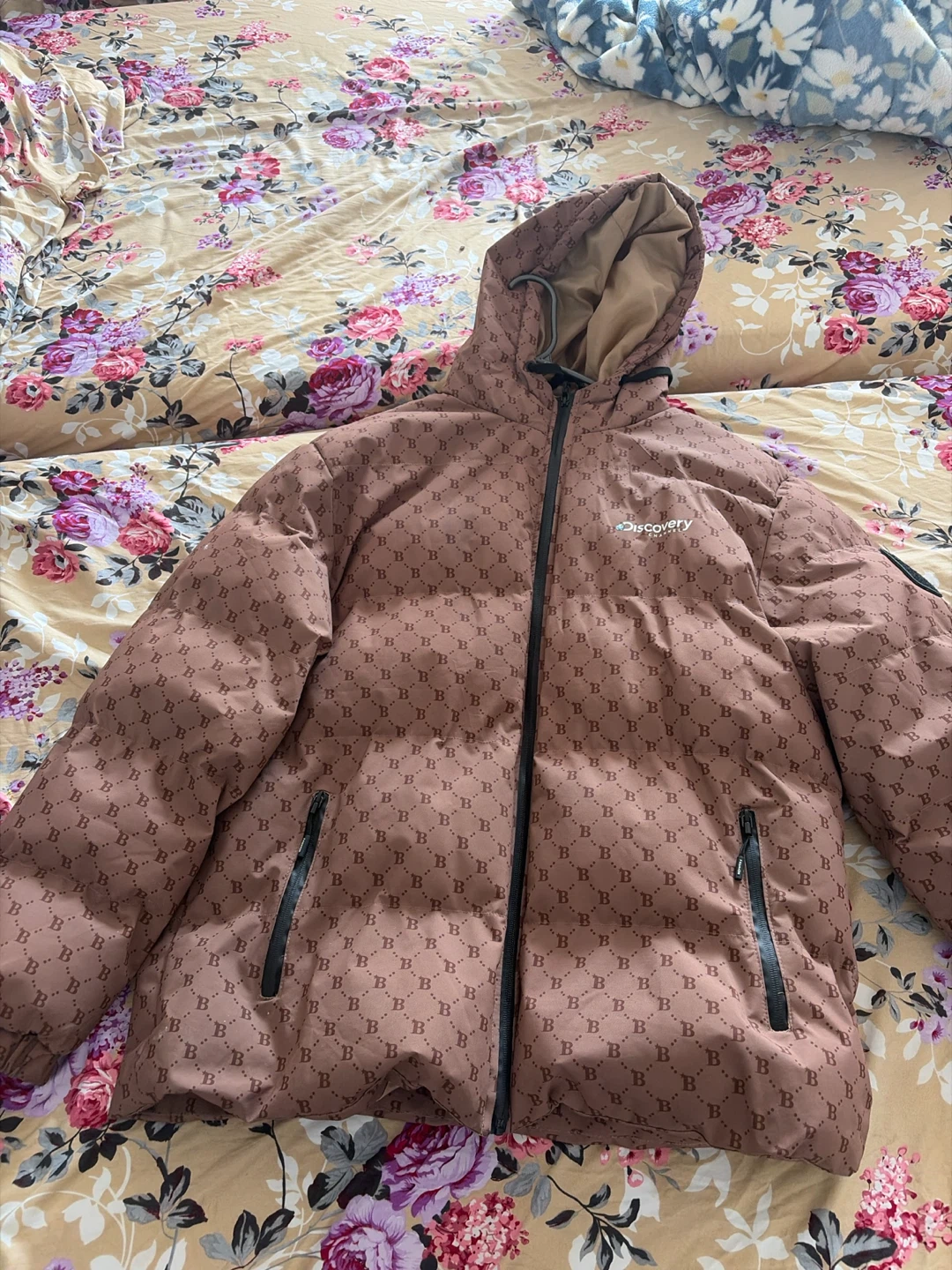 Discovery Channel Brown Puffer Jacket