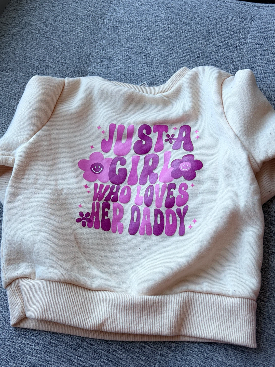 Girls Just a Girl Who Loves Her Daddy Sweatshirt