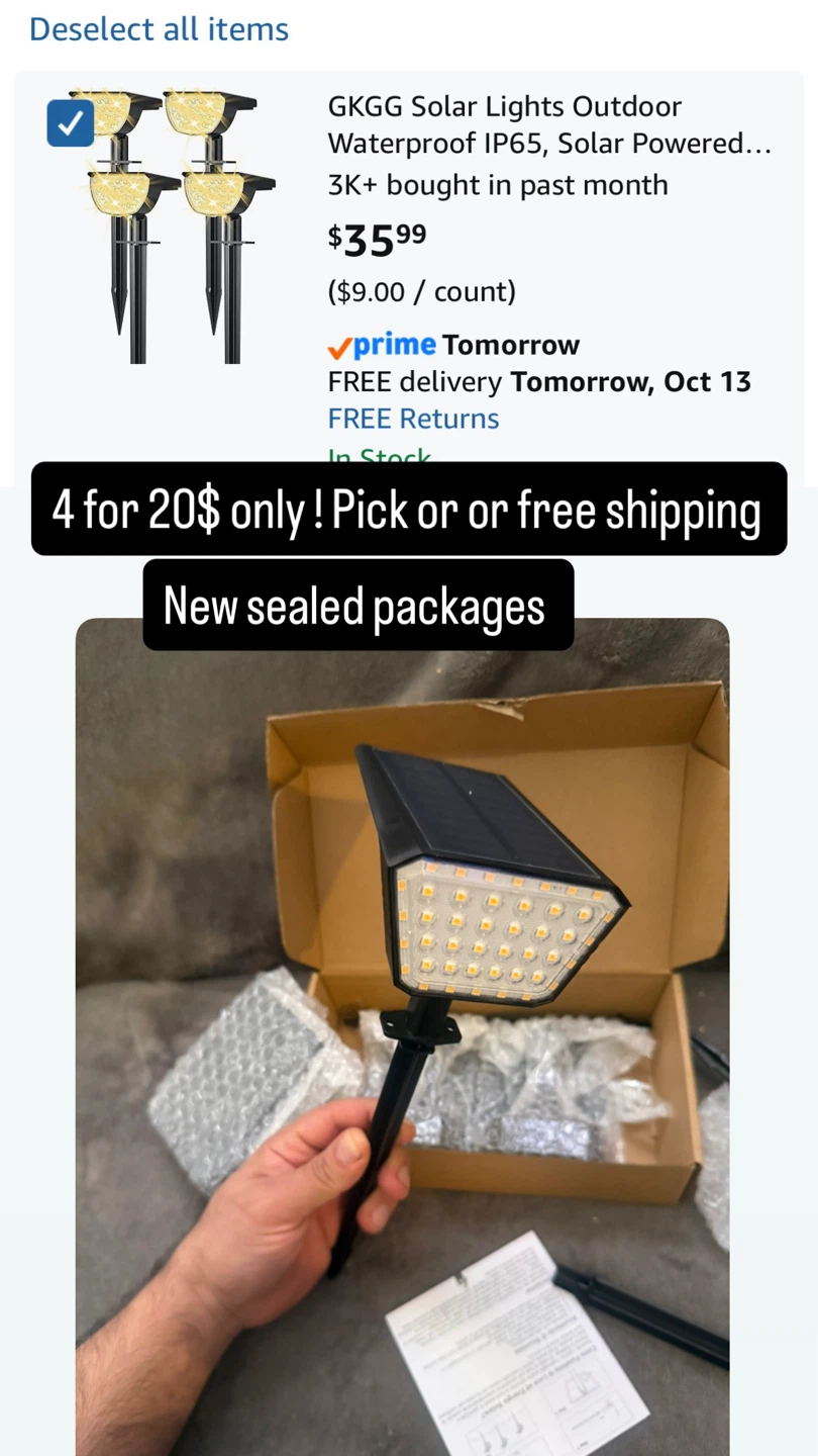Solar Spot Lights 4-Pack - photo 2
