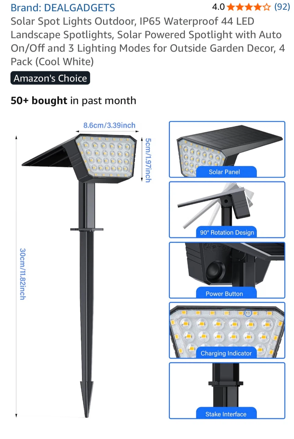 Solar Spot Lights 4-Pack - photo 4