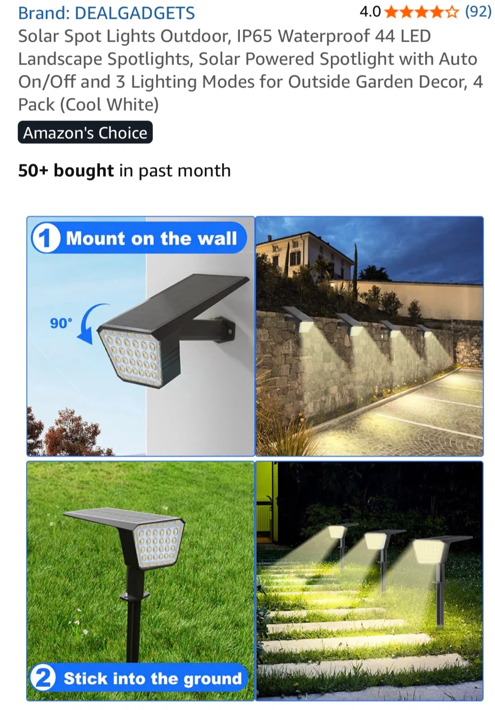 Solar Spot Lights 4-Pack - photo 5