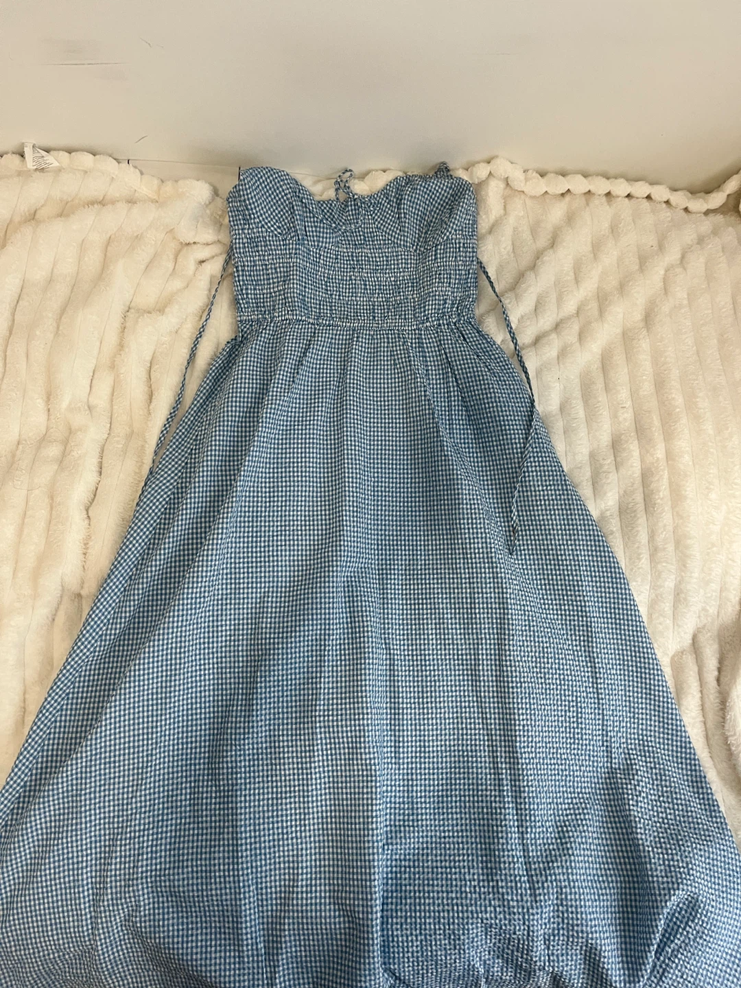 Blue Gingham Midi Dress - photo 2
