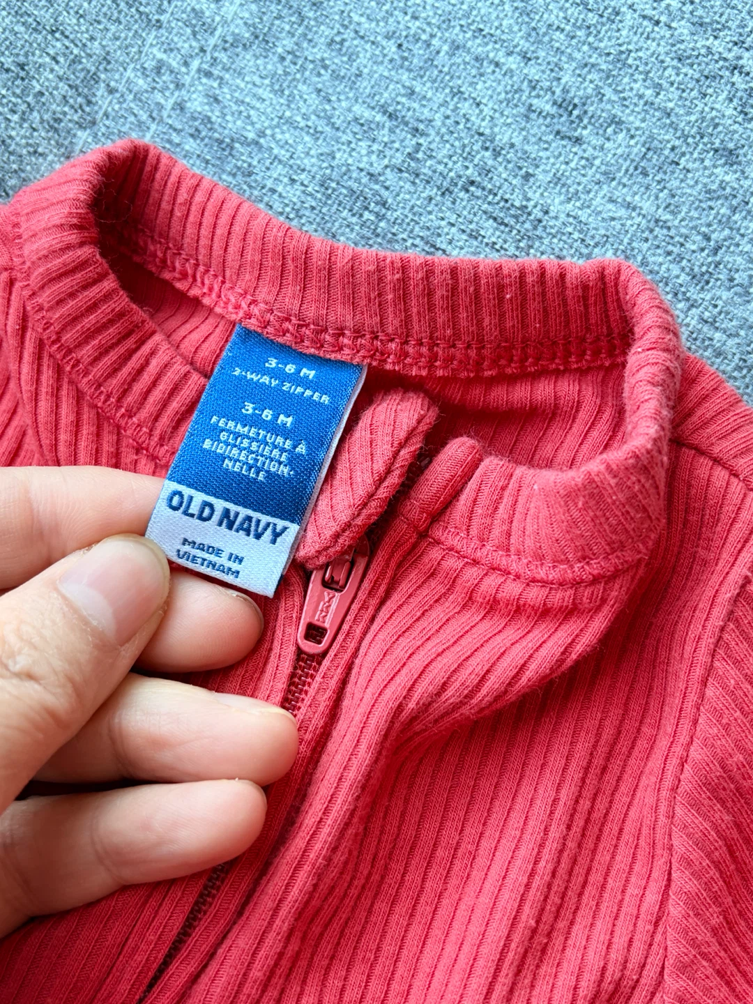 Old Navy Red Ribbed Baby Sleeper