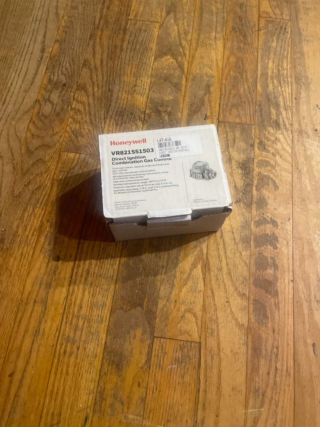 Honeywell VR8215S1503 Direct Ignition Gas Control